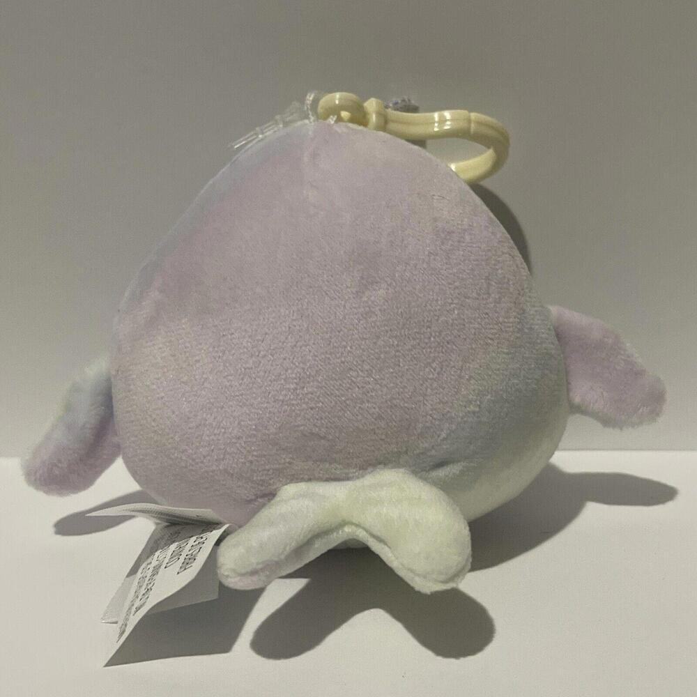 NEW 3.5" Marianovella the Narwhal Kellytoy Squishmallows Keychain Clip-On - Picture 2 of 3